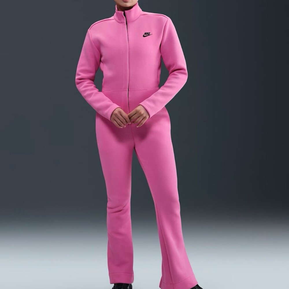 NEW $185 Nike Sportswear Tech Fleece Jumpsuit HV4095-675 Pink Women’s Size XS
